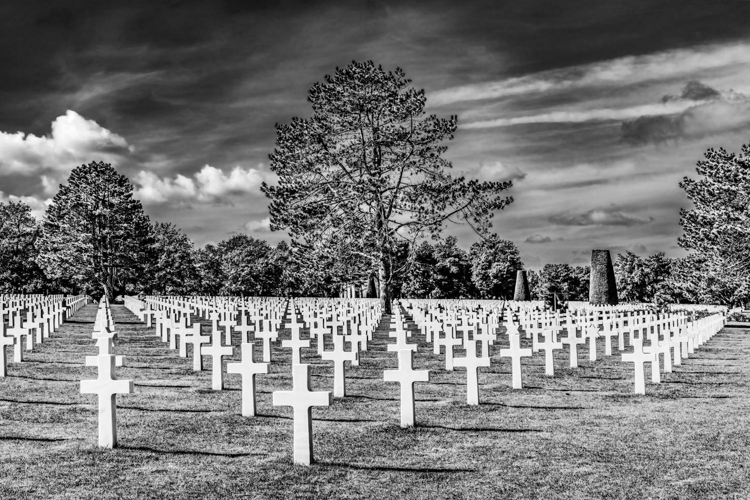 American,Military,Cemetery,,Normandy,,France.,Graves,Of,American,Soldiers,Killed